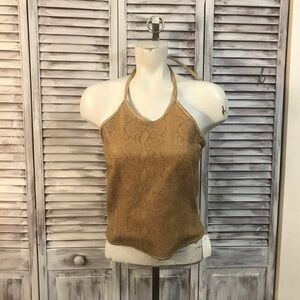 Simon Chang Tan Halter Camisole